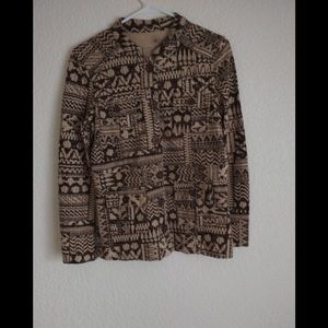 Charter Club brown jacket blazer button down S